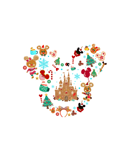 Christmas Ears, Castle and Snacks Inspired Logo T-Shirt