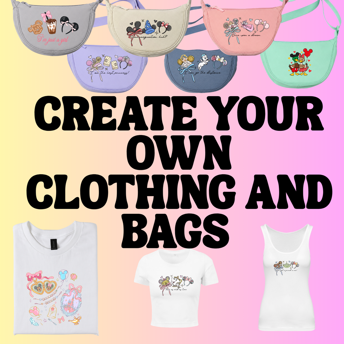Create your own Clothing and bag range
