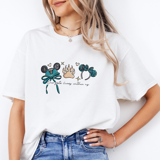 Inspired Magical Scottish Princess ear Logo T-Shirt.