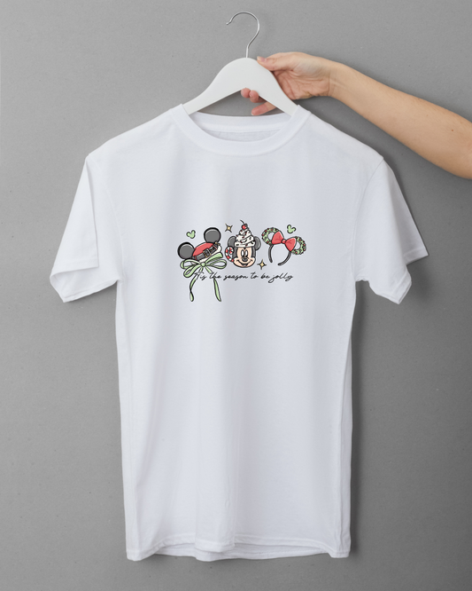 Inspired Magical Christmas Ear logo - Tis the season tshirt