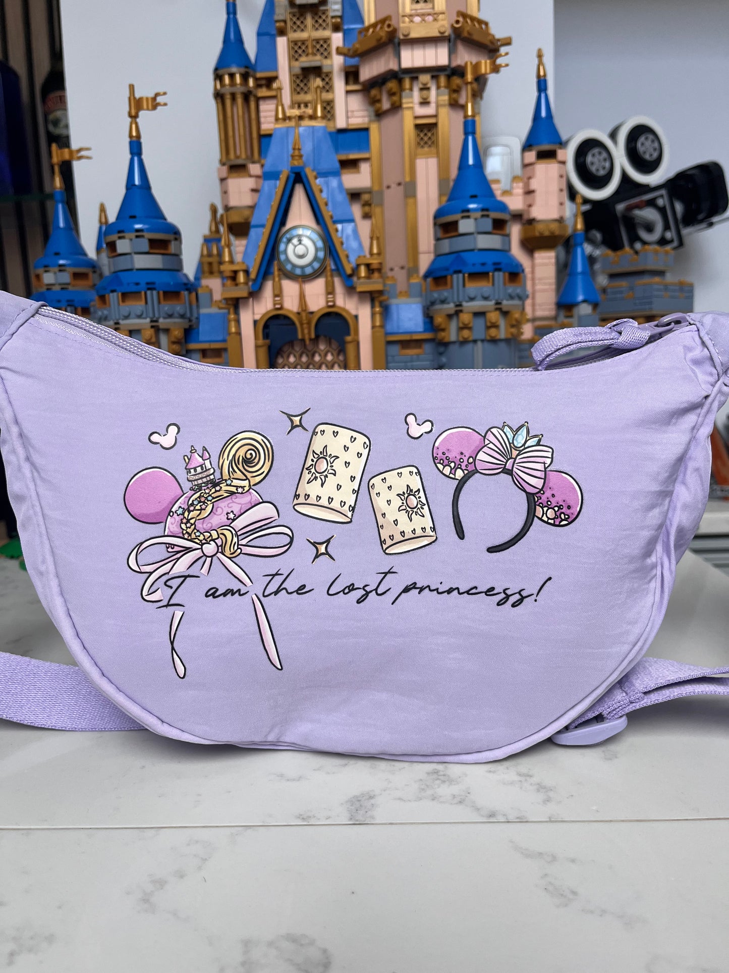 Magically inspired lost princess lilac padded bag