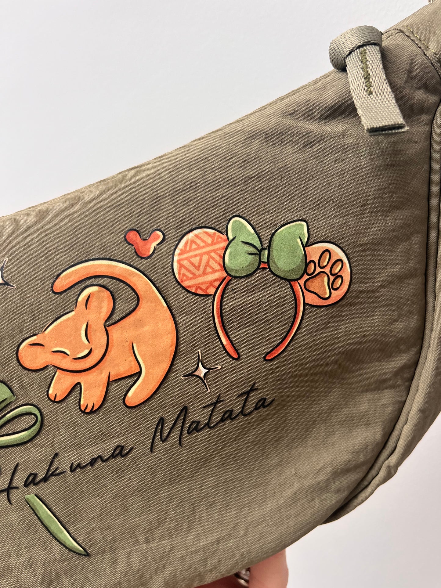 Magically inspired Olive Green Lion hat padded bag
