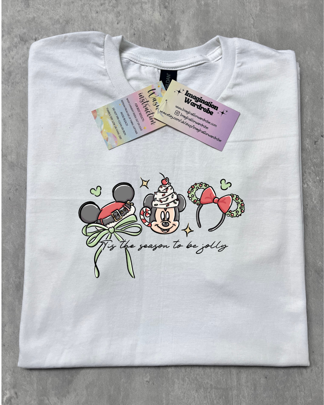 Inspired Magical Christmas Ear logo - Tis the season tshirt