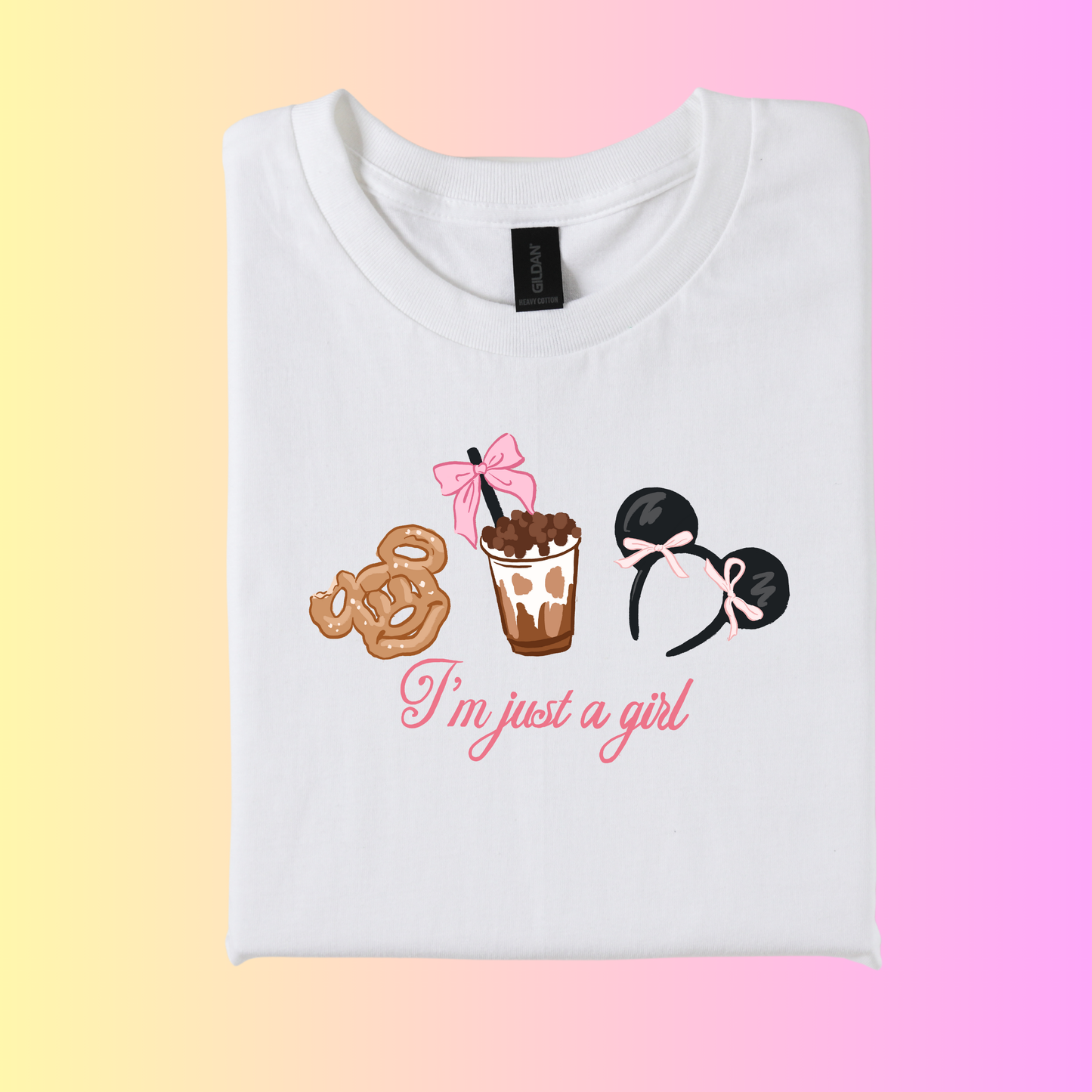 Magically Inspired Just a Girl Snack Logo T Shirt