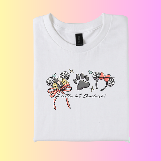 Inspired Magical Dotty Villain ears logo T-Shirt.