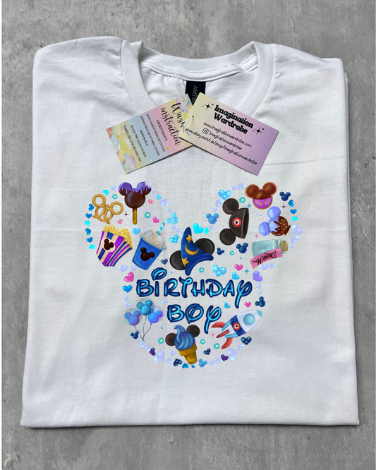 Inspired Magical Birthday Boy - Blue Logo T-Shirt