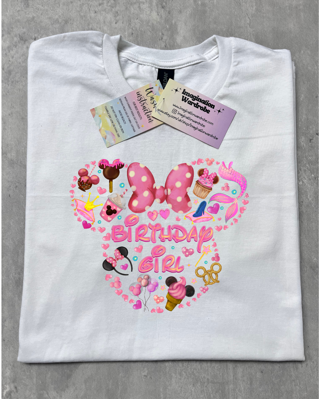 Inspired Magical Birthday Girl - Pink Logo T-Shirt