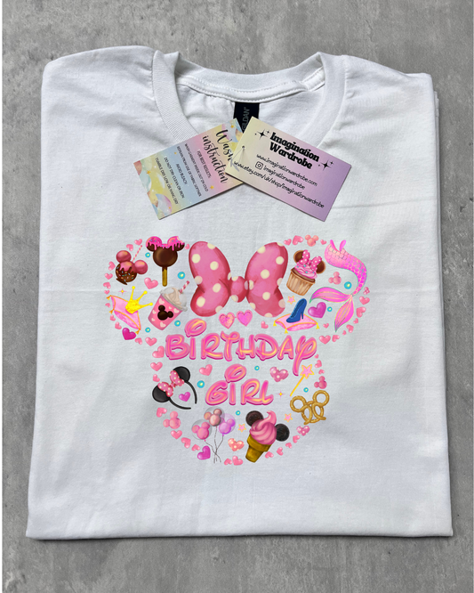 Inspired Magical Birthday Girl - Pink Logo T-Shirt