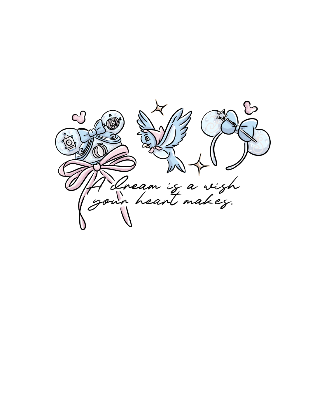 Glass Slipper ear Logo T-Shirt.
