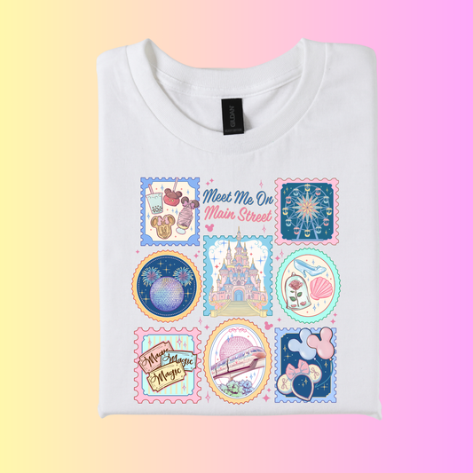 Inspired Magical Florida 4 park print Logo T-Shirt