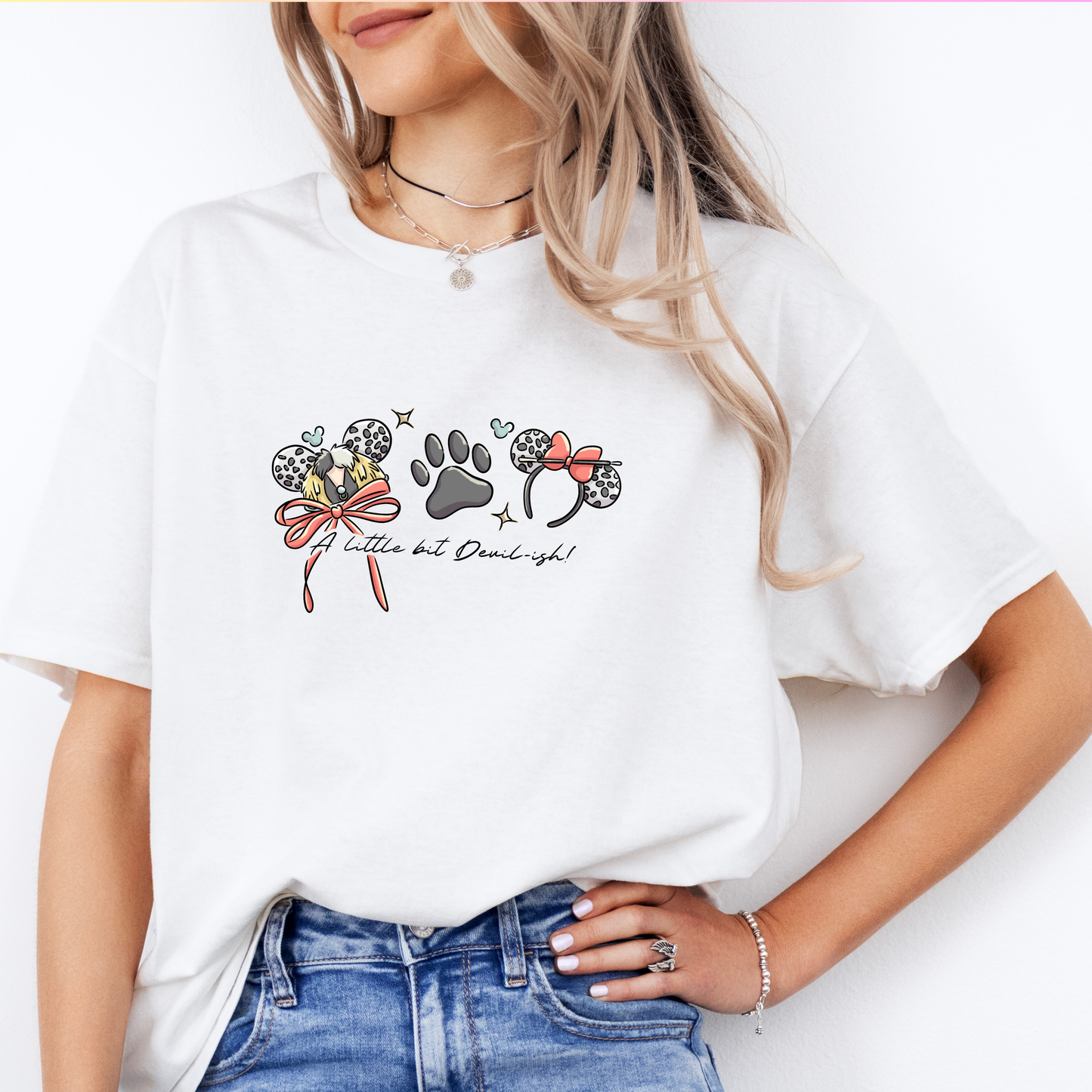 Inspired Magical Dotty Villain ears logo T-Shirt.