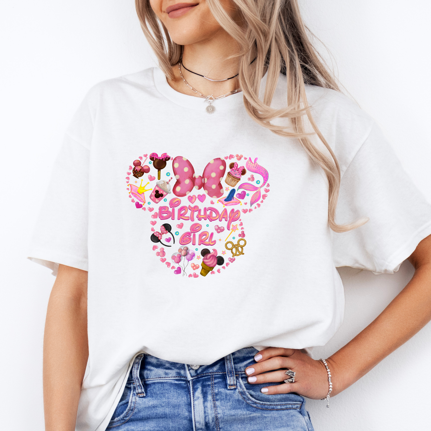 Inspired Magical Birthday Girl - Pink Logo T-Shirt