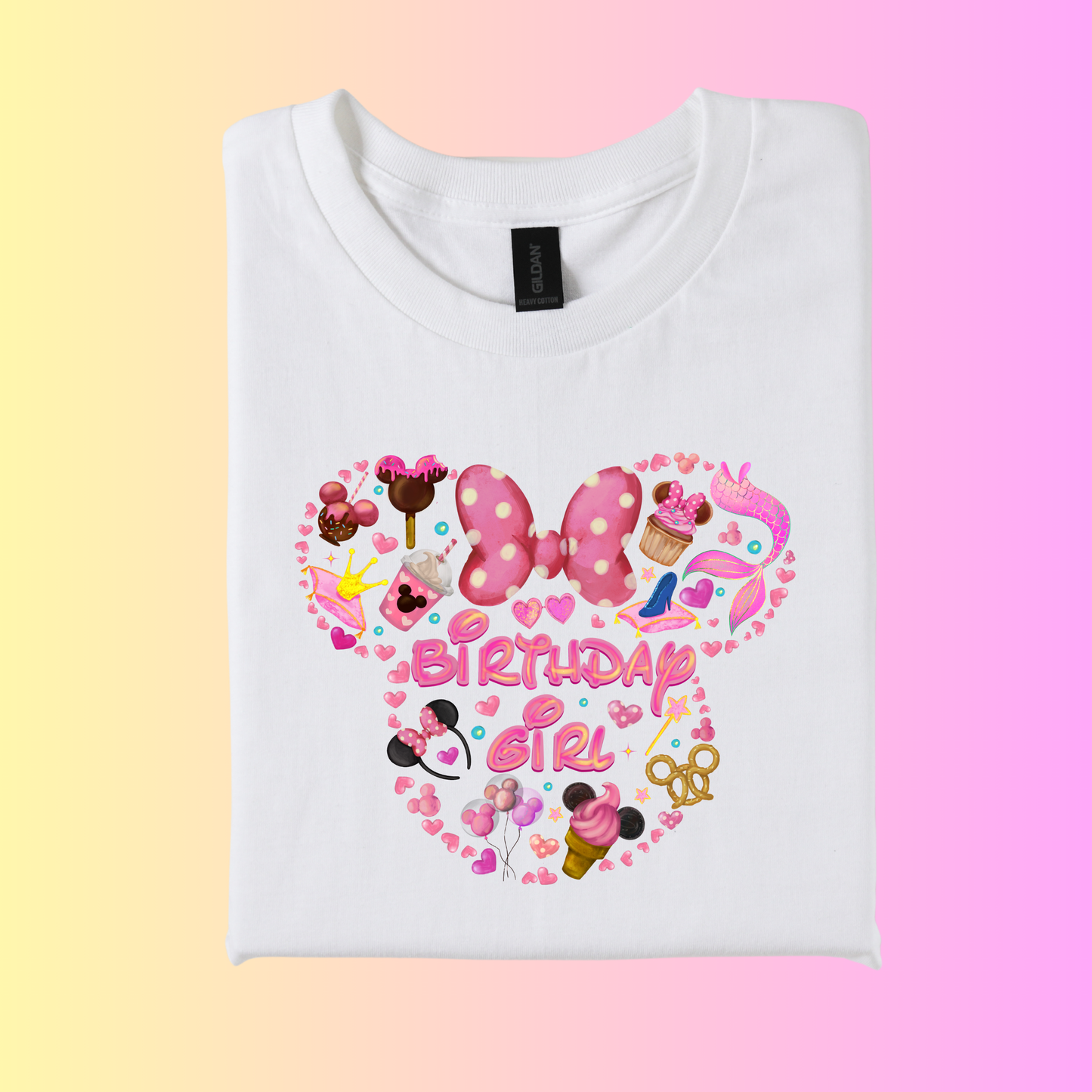 Inspired Magical Birthday Girl - Pink Logo T-Shirt