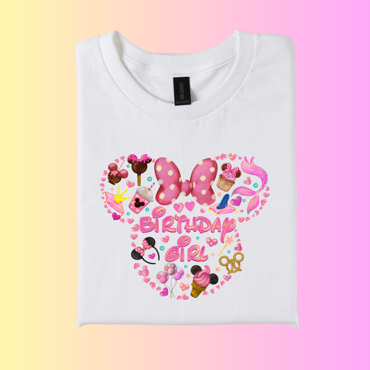 Inspired Magical Birthday Girl - Pink Logo T-Shirt