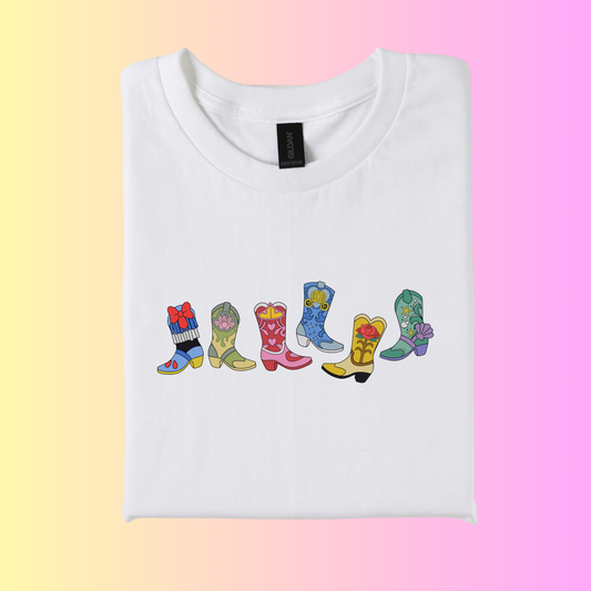 Magical Inspired Princess Cowboy boots Logo T-Shirt