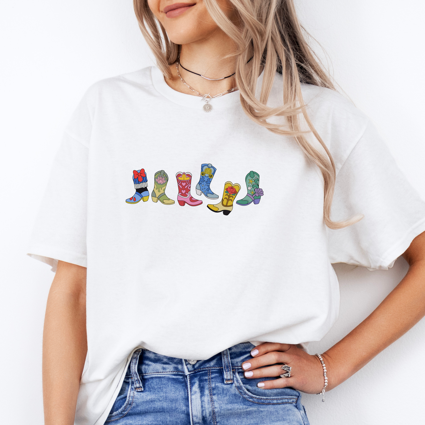 Magical Inspired Princess Cowboy boots Logo T-Shirt