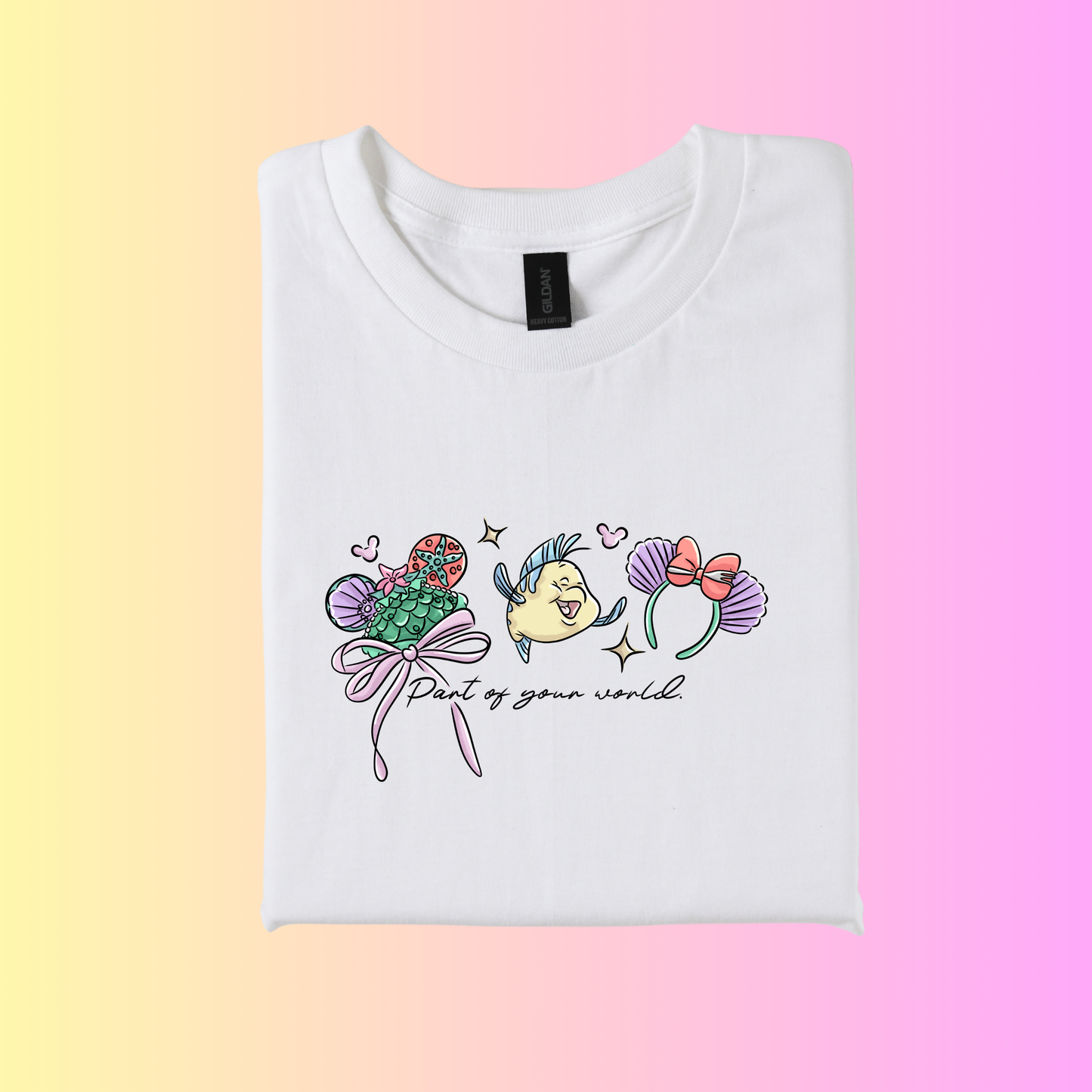 Inspired Magical mermaid ear Logo T-Shirt.