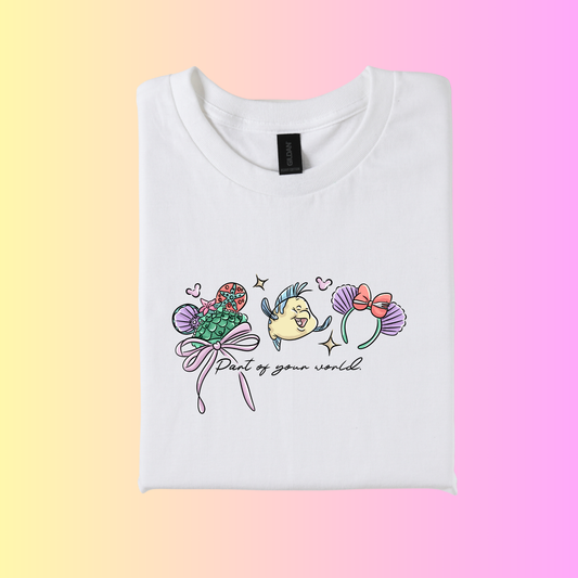 Inspired Magical mermaid ear Logo T-Shirt.