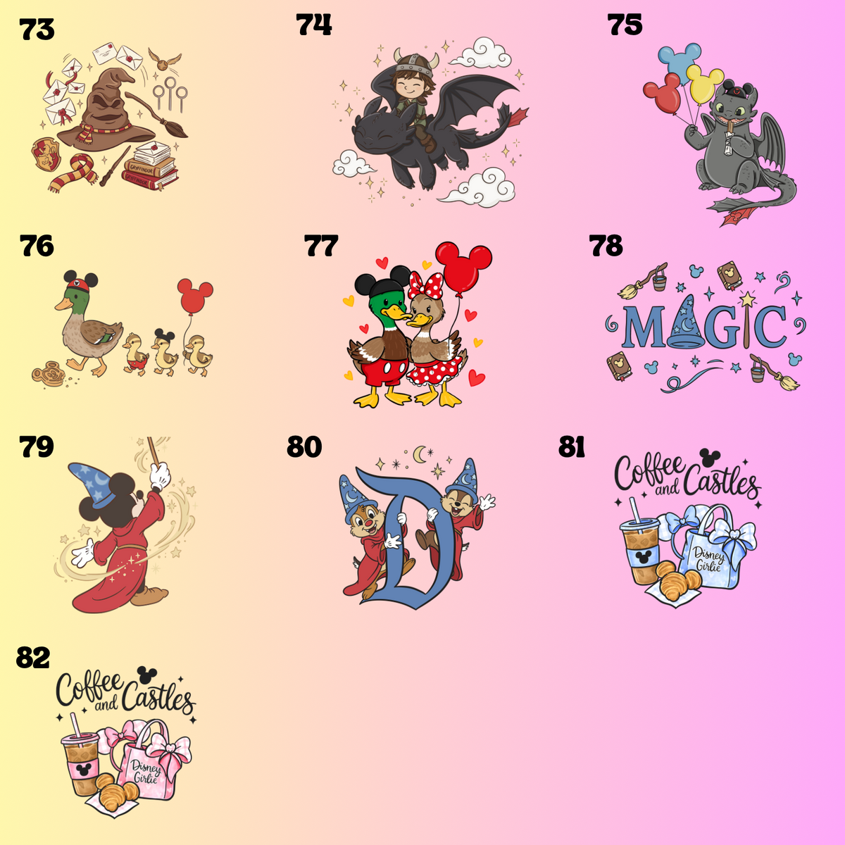 CREATE YOUR OWN MAGICAL CROPPED TEE - Over 80 designs to choose from!