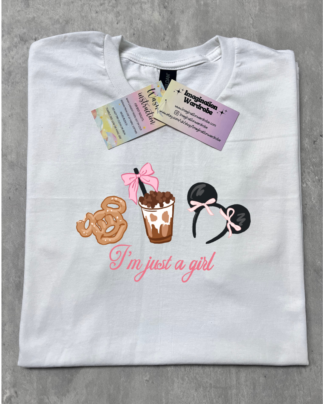 Magically Inspired Just a Girl Snack Logo T Shirt
