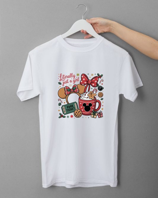 Inspired Magical Christmas - Literally Just a girl Logo T-Shirt