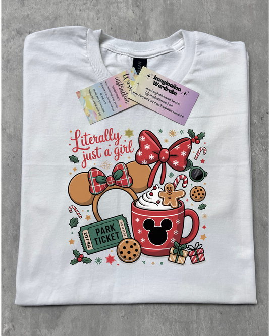 Inspired Magical Christmas - Literally Just a girl Logo T-Shirt
