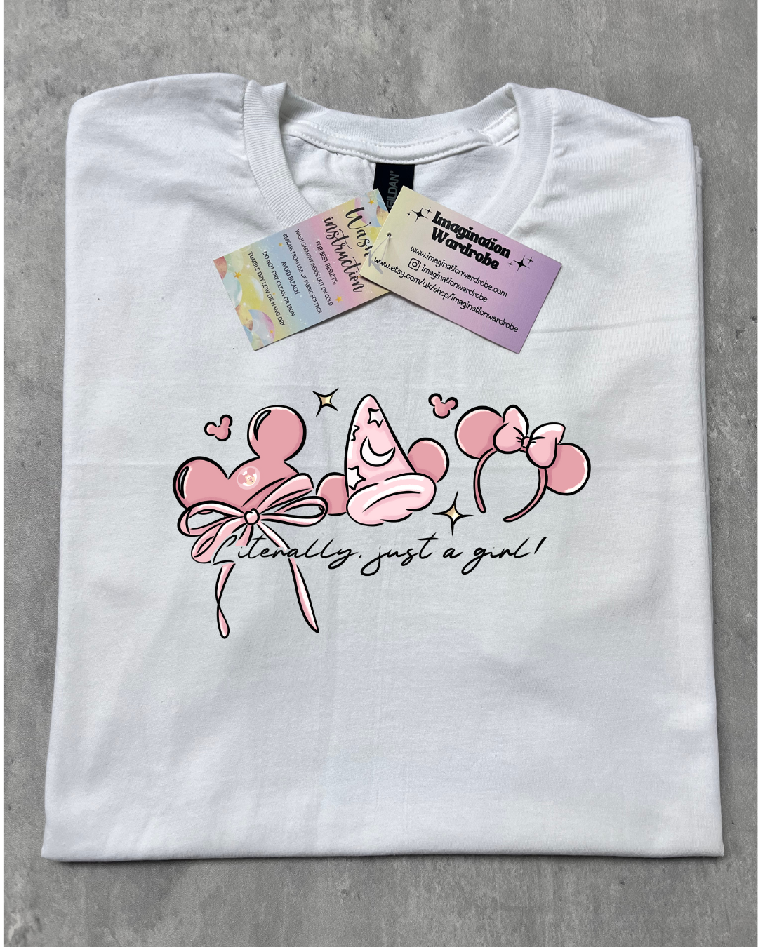 Scorcher pink - Just a girl ear Logo T-Shirt.
