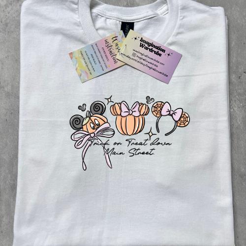 Inspired Trick or Treat ear Logo T-Shirt